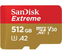 SD  SanDisk Extreme MicroSDXC 512 GB Class 10 UHS-I/U3 A2 V30 (SDSQXAV-512G-GN6MA)