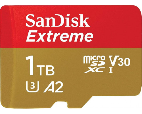 SD  SanDisk Extreme MicroSDXC 1 TB Class 10 UHS-I/U3 A2 V30 (SDSQXAV-1T00-GN6MA)
