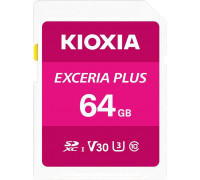 SD  Kioxia Exceria Plus SDXC 64 GB Class 10 UHS-I/U3 V30 (LNPL1M064GG4)