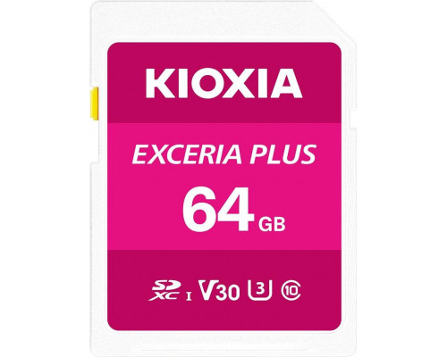 SD  Kioxia Exceria Plus SDXC 64 GB Class 10 UHS-I/U3 V30 (LNPL1M064GG4)