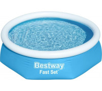 Bestway Bestway Fast Set above ground pool set, 244cm x 61cm, swimming pool (blue/light blue, with filter pump)