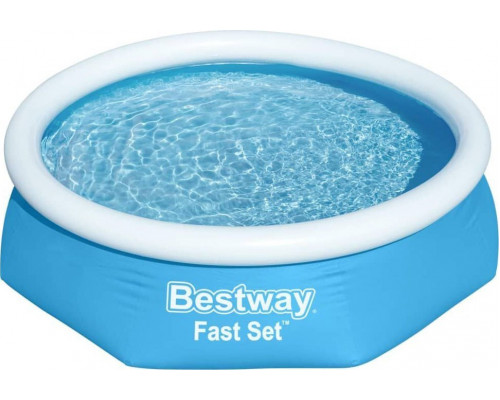 Bestway Bestway Fast Set above ground pool set, 244cm x 61cm, swimming pool (blue/light blue, with filter pump)