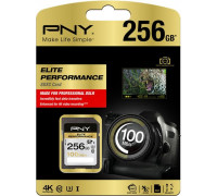 SD  PNY Elite Performance SDXC 256 GB Class 10 UHS-I/U3  (SD256ELIPER-EF)