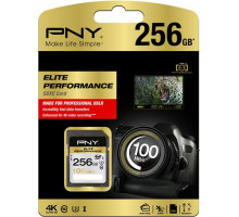 SD  PNY Elite Performance SDXC 256 GB Class 10 UHS-I/U3  (SD256ELIPER-EF)