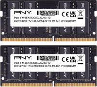 PNY Performance, SODIMM, DDR4, 16 GB, 2666 MHz, CL19 (MN16GK2D42666)