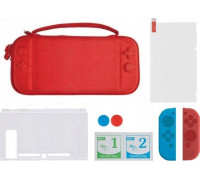 MARIGames Set 6w1 Case Etui Glass For Nintenfor Switch / Dss-106 Red Case