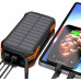 Choetech Choetech powerbank solarny z ładowaniem indukcyjnym 20000mAh PD 20W / QC 18W / Qi 10W orange (B657)