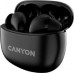 Canyon CANYON TWS-5, Bluetooth headset, with microphone, BT V5.3 JL 6983D4, Frequence Response:20Hz-20kHz, battery EarBud 40mAh*2+Charging Case 500mAh, type-C cable length 0.24m, size: 58.5*52.91*25.5mm, 0.036kg, Black