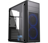 Gembird Midi Tower Fornax M100B ATX niebiesie wentylatory Black