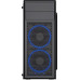 Gembird Midi Tower Fornax M100B ATX niebiesie wentylatory Black