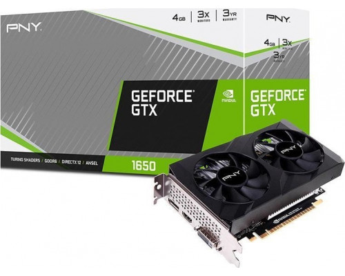 *GTX1650 PNY GeForce GTX 1650 Verto Dual Fan 4GB GDDR6 (VCG16514D6DFXPB1)
