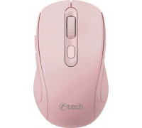 C-Tech C-TECH myš Dual mode, bezdrátová, 1600DPI, 6 tlačítek, růžová, USB nano receiver