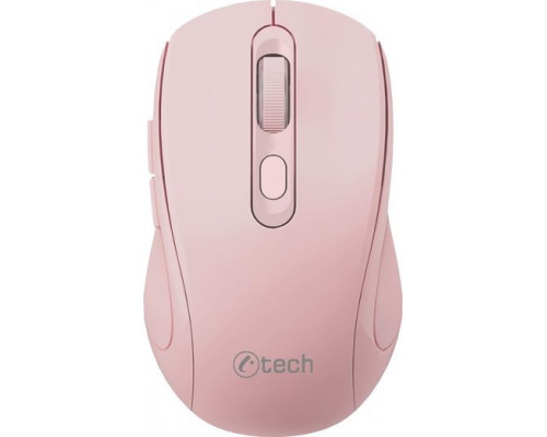 C-Tech C-TECH myš Dual mode, bezdrátová, 1600DPI, 6 tlačítek, růžová, USB nano receiver