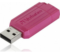 Pendrive Verbatim Verbatim USB flash disk, USB 2.0, 128GB, Store,N,Go PinStripe, różowy, 49460, do archiwizacji danych