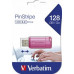 Pendrive Verbatim Verbatim USB flash disk, USB 2.0, 128GB, Store,N,Go PinStripe, różowy, 49460, do archiwizacji danych