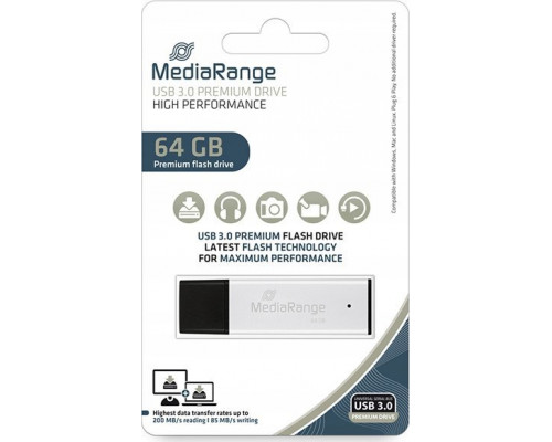 Pendrive MediaRange MediaRange MR1901 pamięć USB 64 GB USB Typu-A 3.0 Black, Silver
