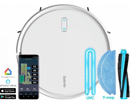 Evolveo EVOLVEO Salente G4, robotický vysavač, stírání vodou, UVC sterilizace, bílý