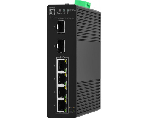 Switch LevelOne LevelOne IGS-2106P    L2 Gigabit Ethernet (10/100/1000) Support PoE Black