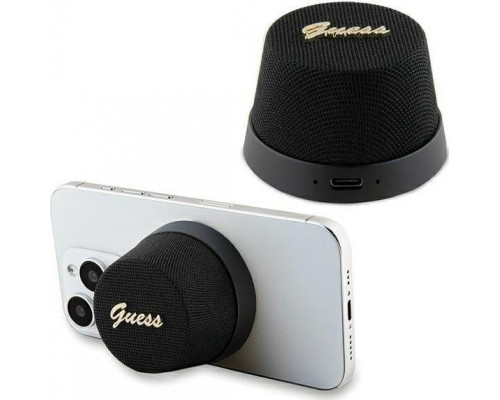 Guess Guess głośnik Bluetooth GUWSC3ALSMK Speaker Stand black/black Magnetic Script Metal