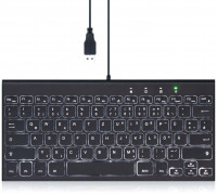 Perixx Perixx PERIBOARD-429 DE, wired, USB mini keyboard with backlight, black