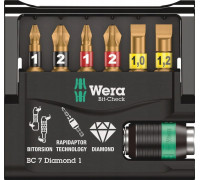 Wera ZESTAW BITÃW BIT-CHECK 7 DIAMOND 1 SB, NA BLISTRZE, 7 CZ