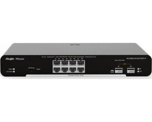 Switch Reyee  ZARZĄDZALNY 8 PORTÓW 1GBIT + 2 PORTY UPLINK SFP 1GBIT | L2 | METALOWA OBUDOWA DESKTOP (RG-NBS3100-8GT2SFP)