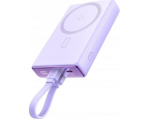 Joyroom Joyroom JR-PBM01 MagSafe 10000mAh 20W z podstawką + cable Lightning / USB-C violet