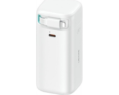Usams USAMS ze zwijanym kablem Retractable Lightning 18000 mAh PD45W Fast Charge XMF Series biały/white 20KCD21702 (US-CD217)