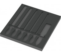 Wera Wera 9883 foam insert for PFERD files set 1, empty (black/grey, for Tool Rebel workshop trolley)