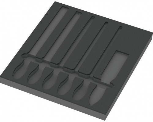 Wera Wera 9883 foam insert for PFERD files set 1, empty (black/grey, for Tool Rebel workshop trolley)