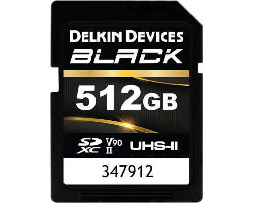 SD  Delkin Black Rugged SDXC 512 GB Class 10 UHS-II V90 (DSDBV90512BX)
