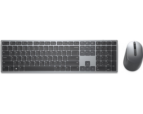 Dell DELL KM7321W klawiatura Dołączona myszka RF Wireless + Bluetooth AZERTY Belgijski Gray, Tytan