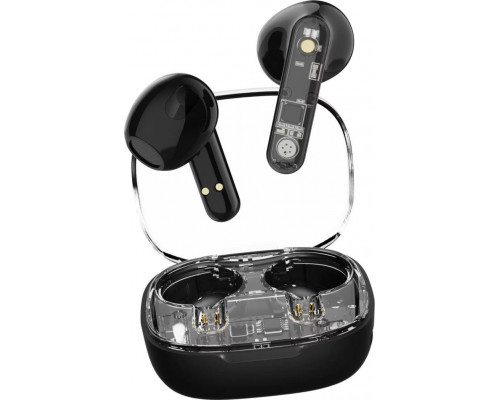 Streetz Ausinės į ausis STREETZ, permatomos, juodos / T150-BLK / 6612030