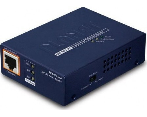 Switch Planet PLANET POE-171A-60 switch Gigabit Ethernet (10/100/1000) obsługa PoE Blue