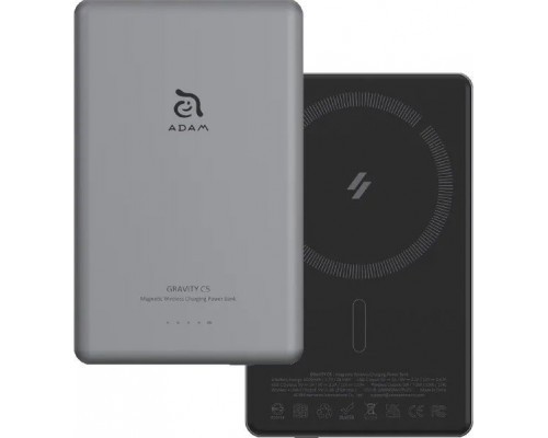 Adam Elements Adam Elements Gravity C5 - magnetyczny powerbank bezprzewodowy 5000 mAh gray - Gwarancja bezpieczeństwa. Proste raty. Bezpłatna wysyłka od 170 zł.