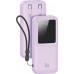 Usams USAMS z wbudowanymi kablami USB-C+Lightning 30000 mAh 20W PD+Qc 3.0 Fast Charge X-chel Series violet/purple 30KCD21303 (US-CD213)