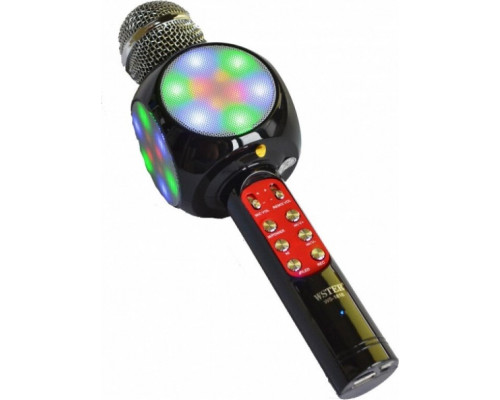 Goodbuy LED 360 Karaoke Microphone with Bluetooth Speaker | 5W Black