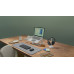 Logitech Logitech Pebble 2 Combo, Mini, RF Wireless + Bluetooth, Scissor key switch, QWERTY, Graphite, Mouse included