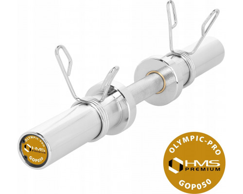 HMS GOP050 (+ZACISKI) Short Barbell Bar OLIMPIJSKI 5KG 50CM HMS