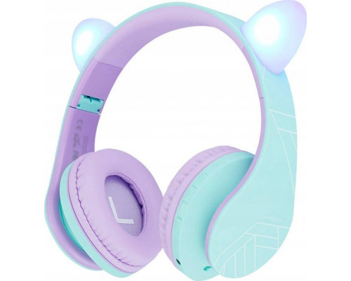PowerLocus P2 Kocie Uszy fioletowo-miętowe