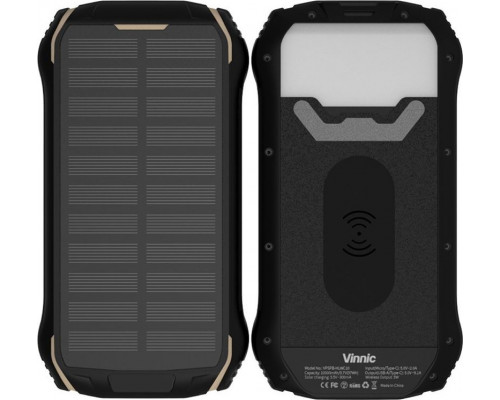 Vinnic Vinnic SACA PEAK Solar 10.000mAh IP65 1xC 2xA, black