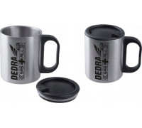Dedra Mug of steel stainlessj with lid