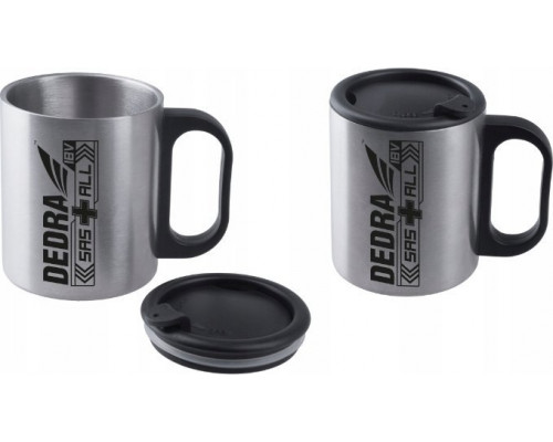 Dedra Mug of steel stainlessj with lid