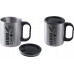 Dedra Mug of steel stainlessj with lid