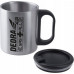 Dedra Mug of steel stainlessj with lid