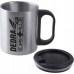 Dedra Mug of steel stainlessj with lid