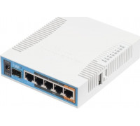 Switch MikroTik MikroTik | hAP ac | RB962UiGS-5HacT2HnT | 802.11ac | 2.4/5.0 | 1300 Mbit/s | 10/100/1000 Mbit/s | Ethernet LAN (RJ-45) ports 5 |