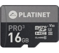 SD  Platinet Pro3 MicroSDHC 16 GB Class 10 UHS-III/U3 V30 (PMMSD16UIII)
