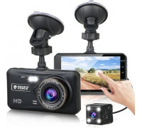 Dexxer WIDEOREJESTRATOR Z KAMERĄ PRZEDNIĄ I TYLNĄ KAMERA COFANIA FULL HD + KARTA SD 32 GB