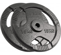 Rebel Zestaw obciążeń żeliwnych 2x15kg, otwór 31mm, talerz z uchwytami, REBEL ACTIVE